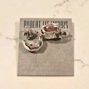 Robert Lee Morris Silver Sculptural 1/2" Earrings